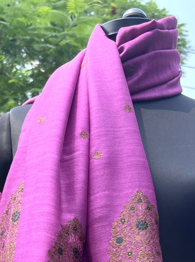 Mauve Lilac Mughal Matka Georgette Dupatta