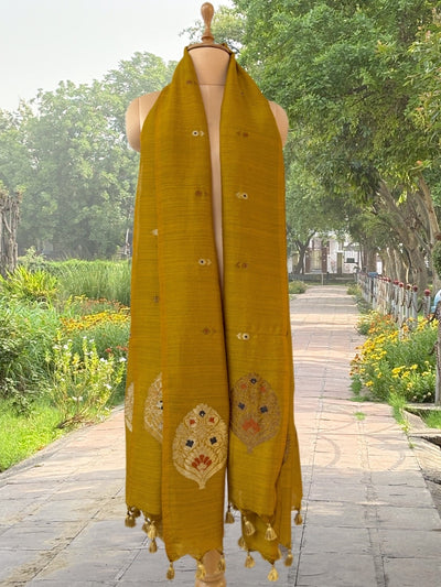 Mustard Matka Georgette Dupatta