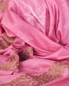 Shehzadi Pink Shibori Matka Georgette Saree