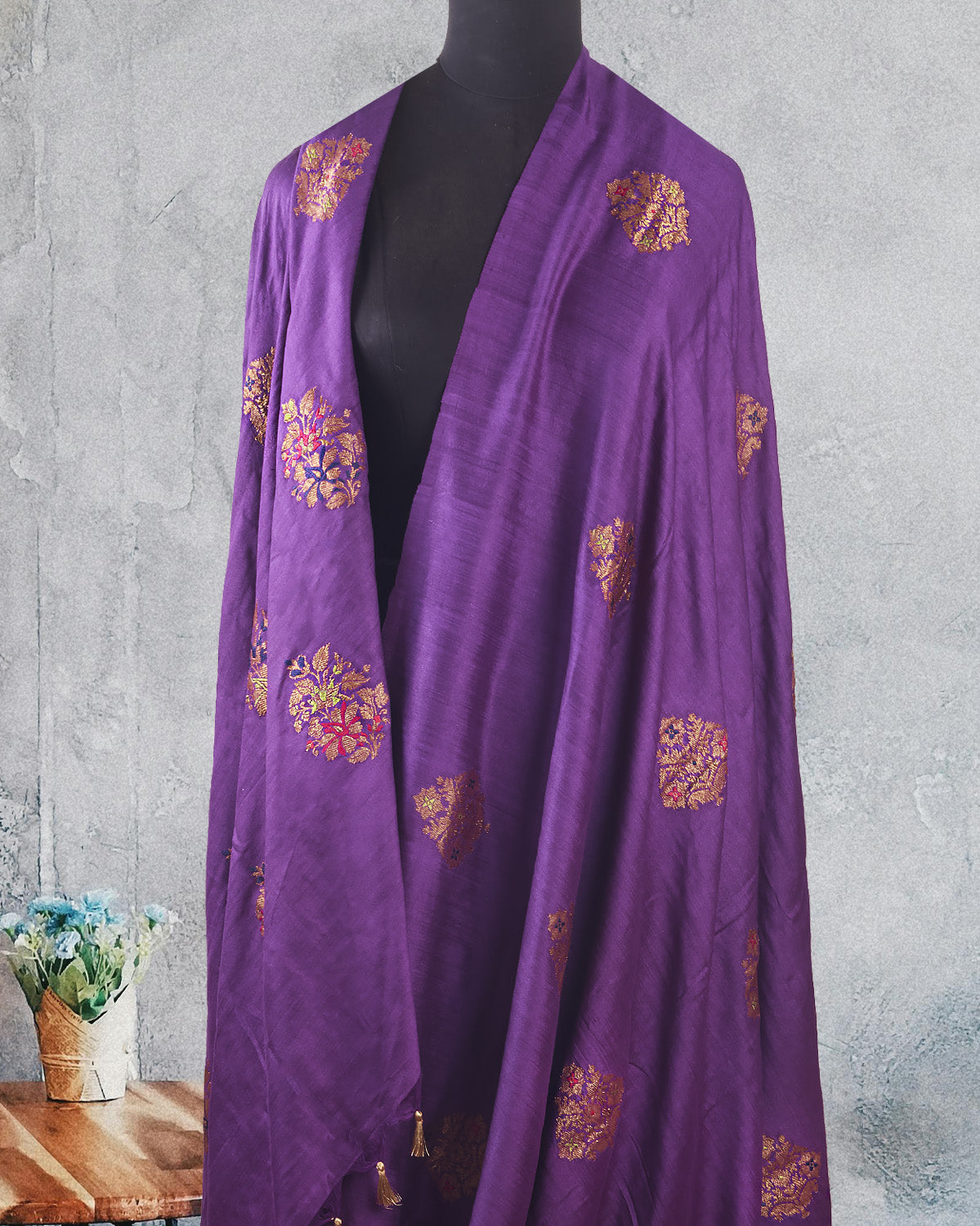Kannagi Purple Matka Georgette Saree