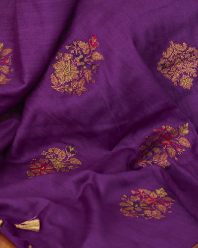 Kannagi Purple Matka Georgette Saree