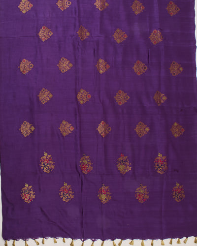 Kannagi Purple Matka Georgette Saree