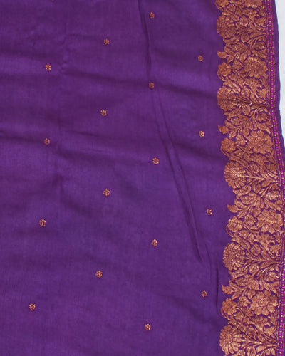 Kannagi Purple Matka Georgette Saree