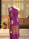 Kalpataru Purple Matka Georgette Saree