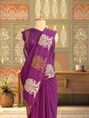Kalpataru Purple Matka Georgette Saree