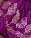 Kaushiki Purple Matka Georgette Saree