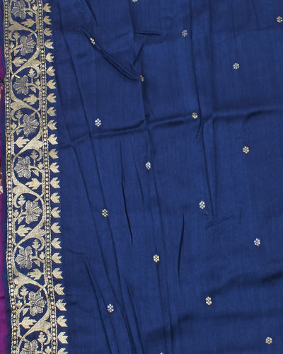 Kaushiki Purple Matka Georgette Saree