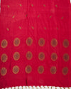 Amaya Garnet Red Matka Georgette Saree