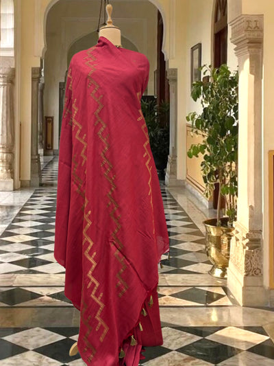 Malawi Red Matka Georgette Saree