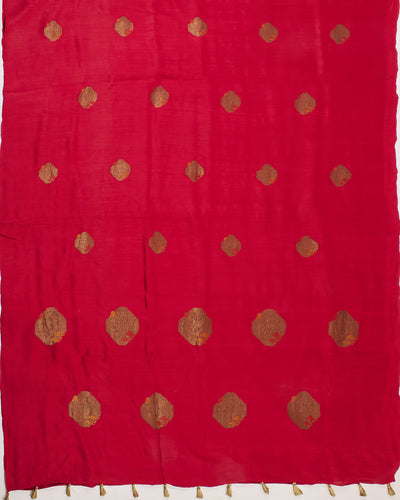 Kalyan Red Boota Matka Georgette Saree