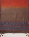 Rust Tanchoi Matka Georgette Saree