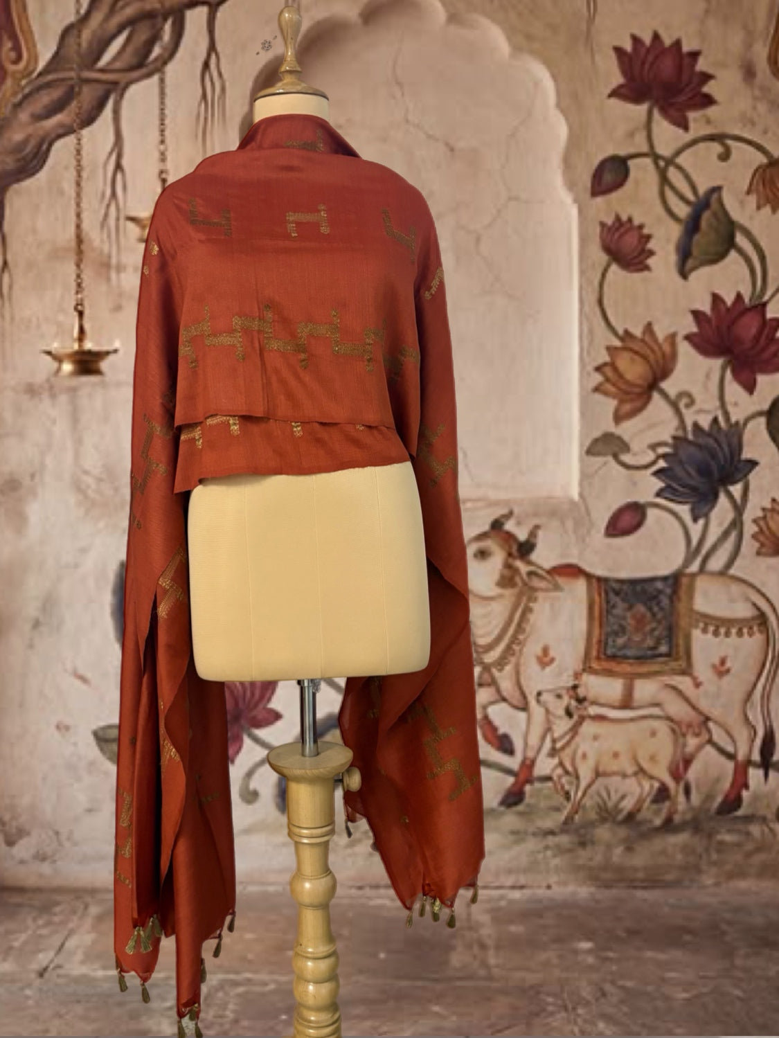 Ruhani Rust Matka Georgette Dupatta