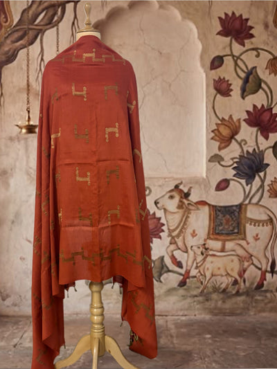 Ruhani Rust Matka Georgette Dupatta