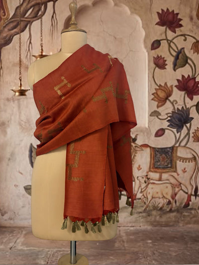 Ruhani Rust Matka Georgette Dupatta