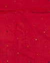 Flamingo Red Shaded Matka Georgette Saree