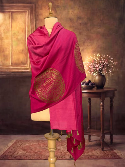Mandala Pink Matka Georgette Dupatta