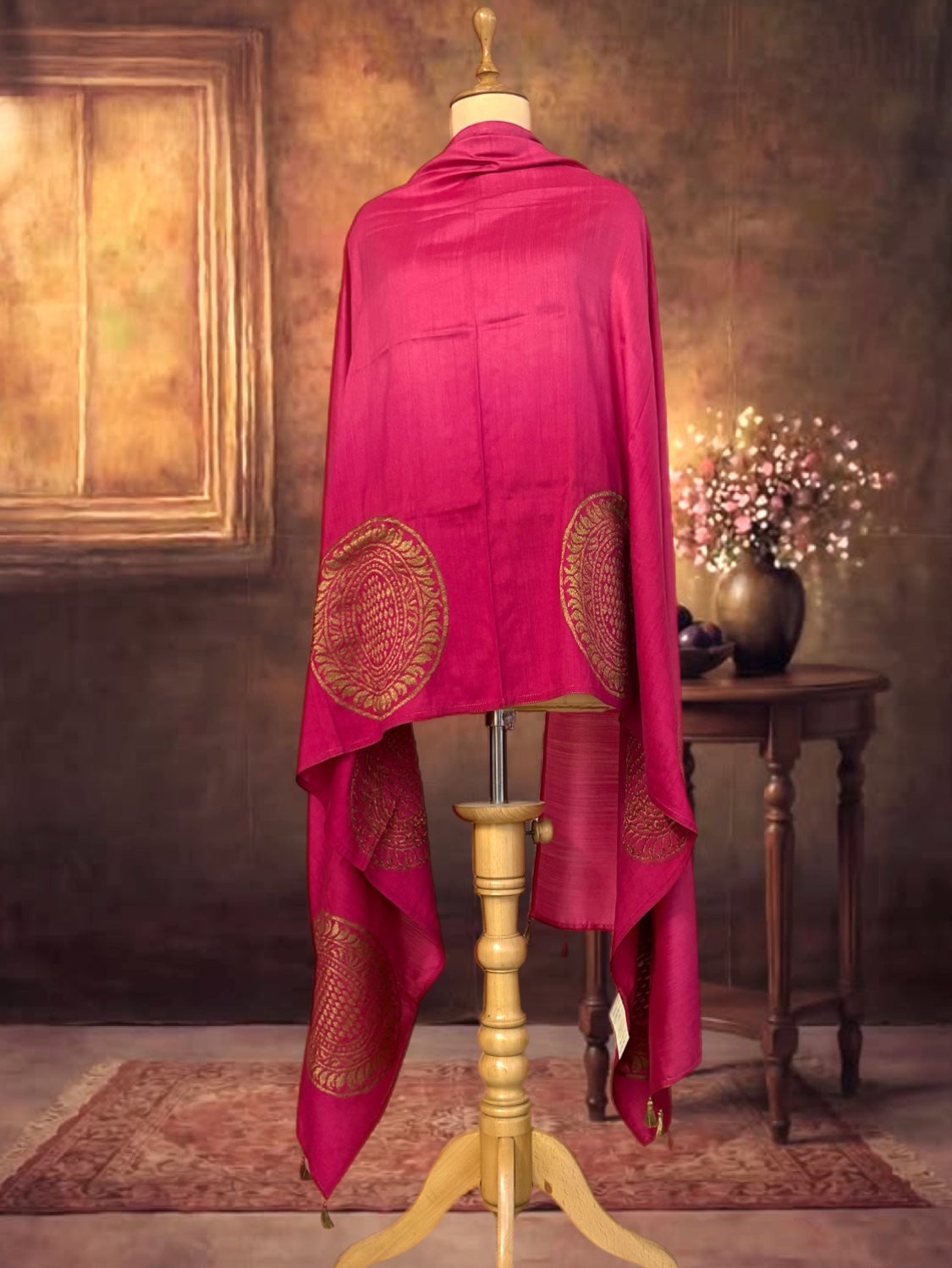 Mandala Pink Matka Georgette Dupatta