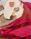 Valley of Roses Pink Shaded Matka Georgette Saree