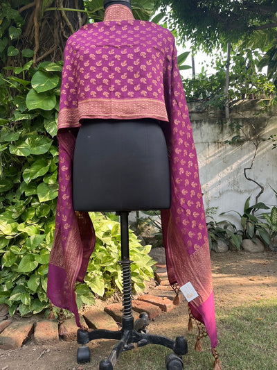 Magenta Matka Georgette Stole Dupatta