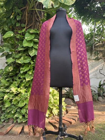 Magenta Matka Georgette Stole Dupatta