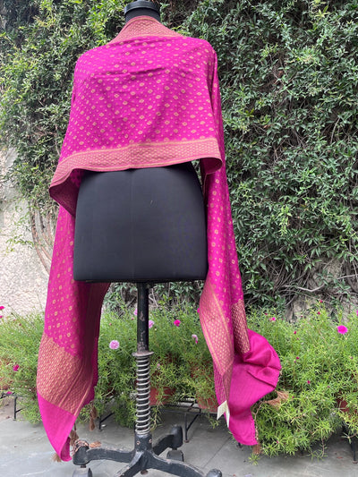 Star Rani Pink Matka Georgette Stole Dupatta