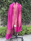 Magenta Pink Matka Georgette Stole Dupatta