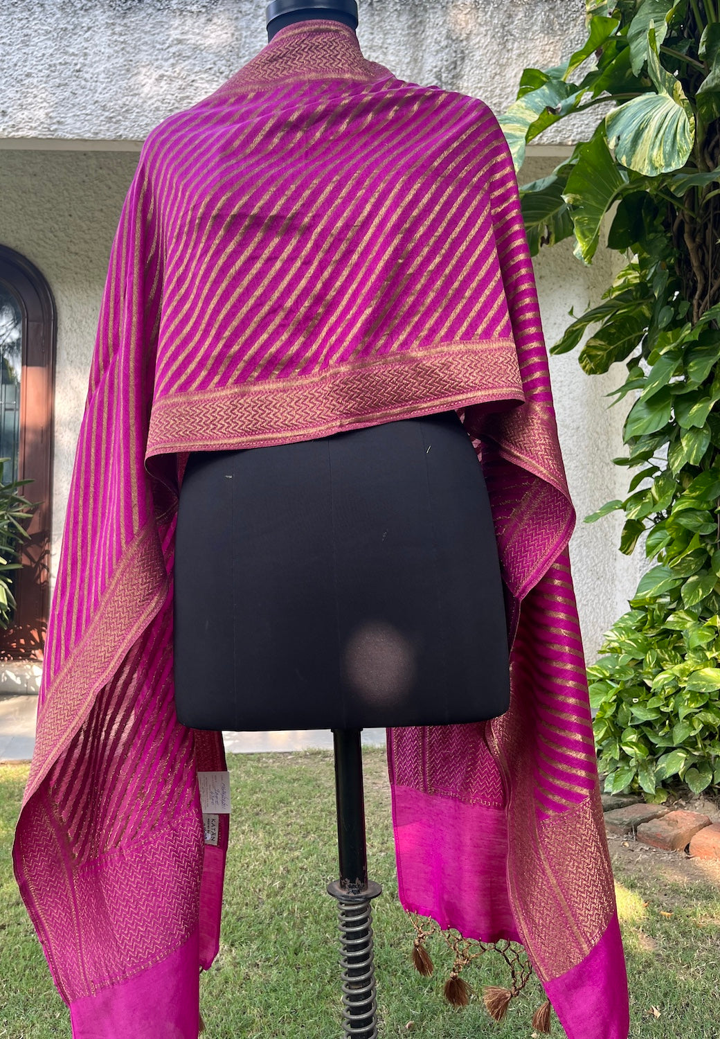 Magenta Matka Georgette Stole Dupatta