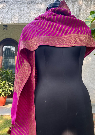 Magenta Matka Georgette Stole Dupatta