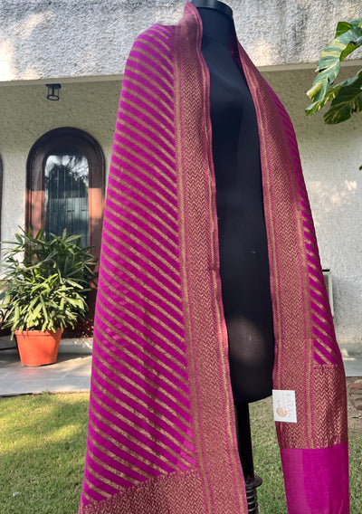 Magenta Matka Georgette Stole Dupatta