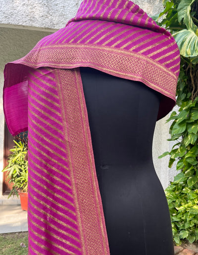 Magenta Matka Georgette Stole Dupatta