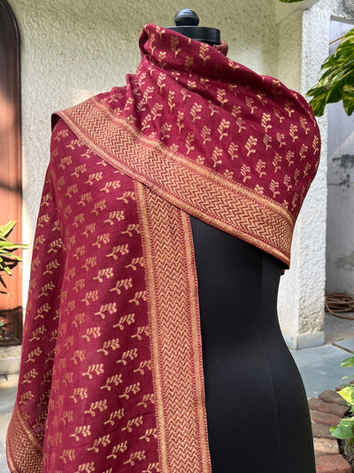 Maroon Matka Georgette Stole Dupatta