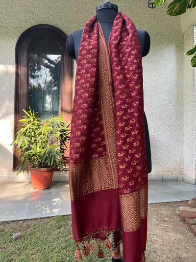 Maroon Matka Georgette Stole Dupatta