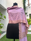 Mauve Matka Georgette Stole Dupatta