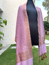 Mauve Matka Georgette Stole Dupatta