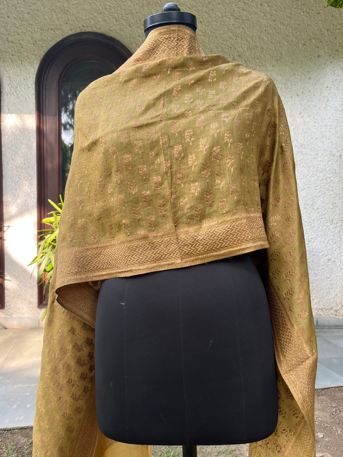 Henna Mehendi Green Matka Georgette Stole Dupatta