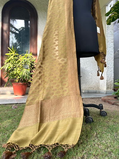 Mehendi Green Matka Georgette Stole Dupatta