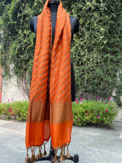 Orange Matka Georgette Stole Dupatta