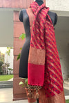 Red & Blue Matka Georgette Stole Dupatta