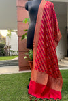 Red & Blue Matka Georgette Stole Dupatta