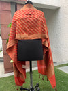 Earthy Rust Matka Georgette Stole Dupatta