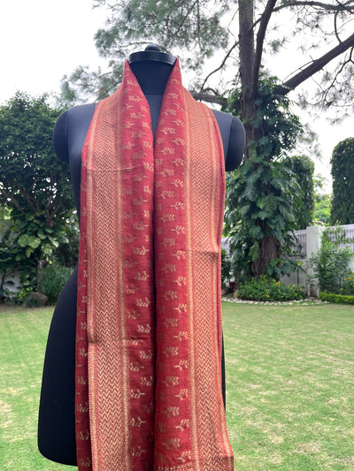 Rust Matka Georgette Stole Dupatta