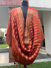 Earthy Rust Matka Georgette Stole Dupatta