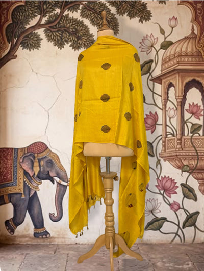 Mewar Yellow Matka Georgette Dupatta
