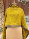 Sunshine Yellow Matka Georgette Stole Dupatta