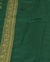 Oxford Rose Trellis Green Katan Silk Saree