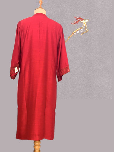 Red Ghats Matka Georgette Kurta