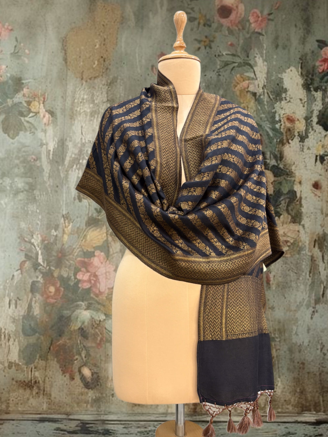 Zahra Black Matka Georgette Stole Dupatta