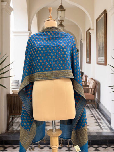 Kandapushpa Blue Matka Georgette Stole Dupatta
