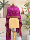 Kumudini Magenta Matka Georgette Stole Dupatta