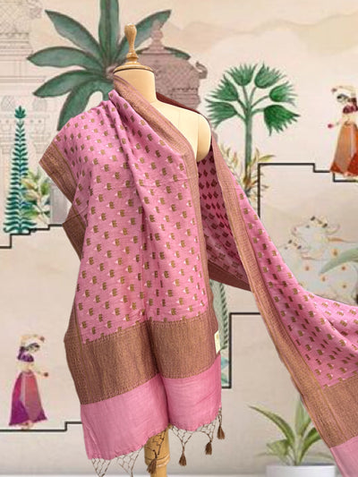 Pankaja Pink Matka Georgette Stole Dupatta